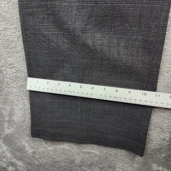 Smart Set Womens Pants Size 8 Reg Wide Leg Flaw Pockets High Waist Grey Check - Picture 8 of 15